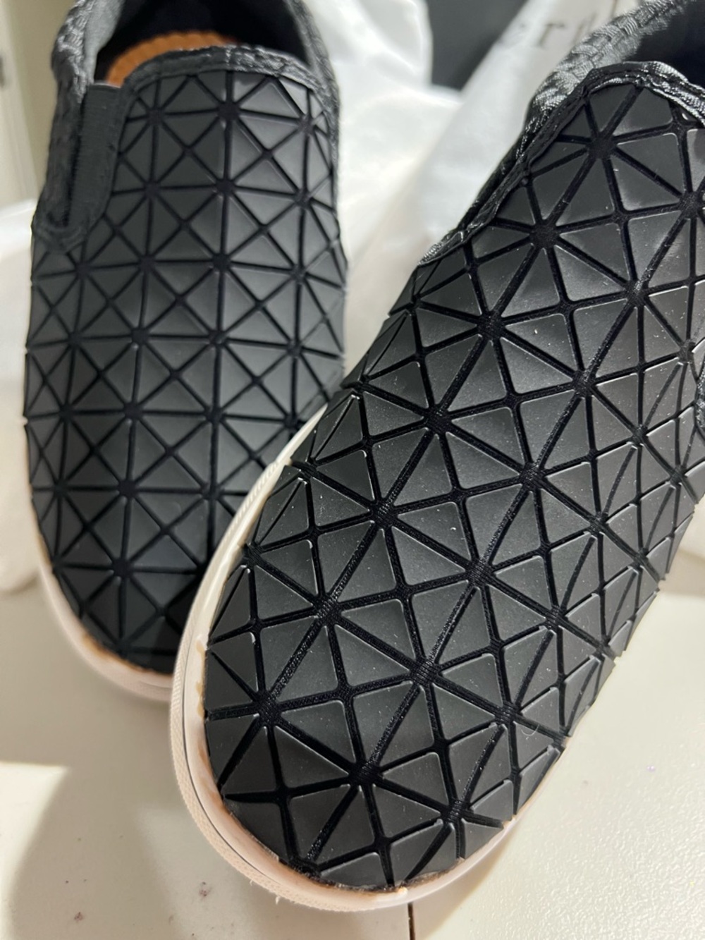 bernie mev. Kids Black Woven Slip-On Loafers